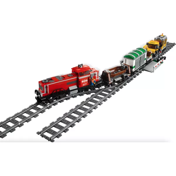 City 3677 Красный товарный поезд (Фото 2)