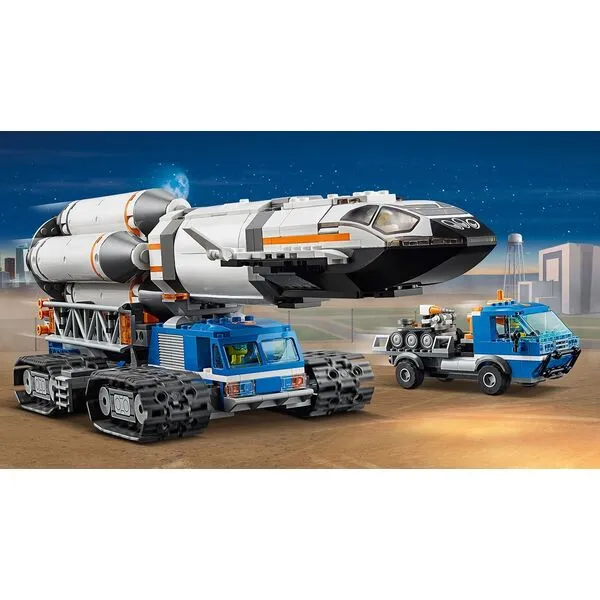 City 60229 Площадка для сборки и транспорт для перевозки ракеты (Фото 6)