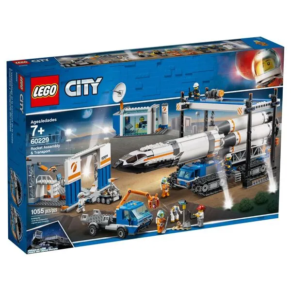 City 60229 Площадка для сборки и транспорт для перевозки ракеты