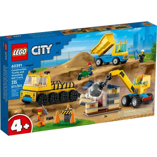 City 60391 Строительные машины и кран с шаром для сноса