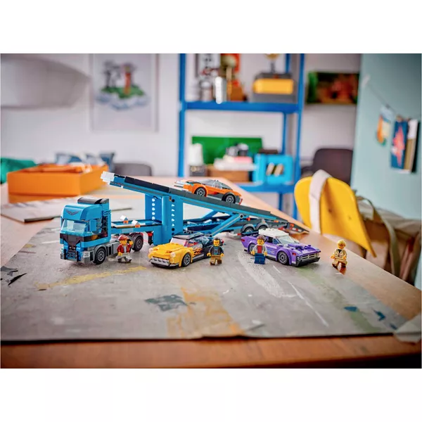 City 60408 Грузовик-автовоз со спортивными автомобилями (Фото 3)