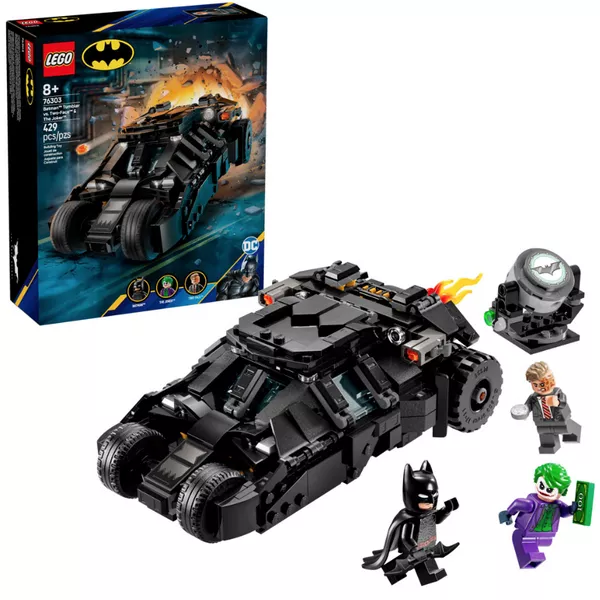 DC Comics Super Heroes 76303 Тумблер Бэтмена против Двуликого и Джокера
