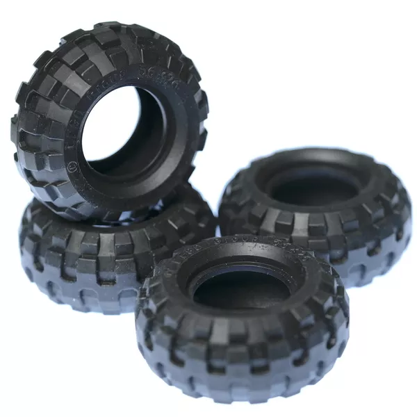 Детали 4297209-4 Шины Technic 56 x 26 Balloon чёрные, детали 55976 / 4297209 / 6495636, набор 4 шт