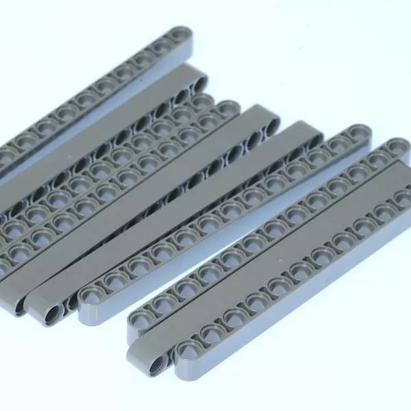 Детали 4522937-10 Балка Technic 1 x 13 толстая тёмно-серая, деталь 4522937, набор 10 шт (Фото 2)