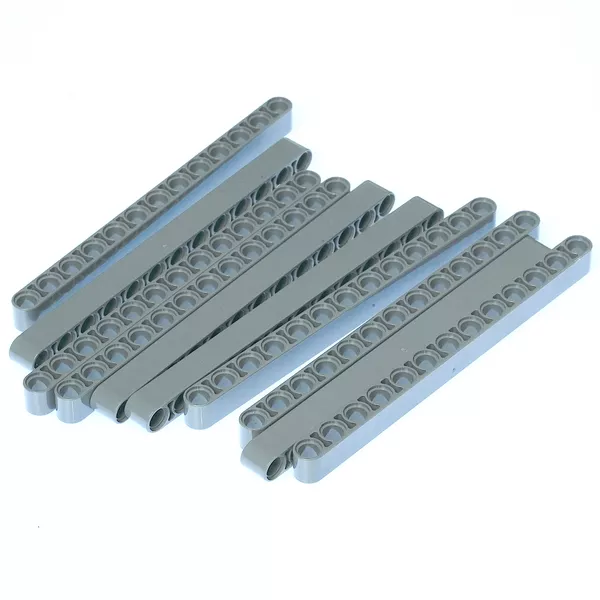 Детали 4522937-10 Балка Technic 1 x 13 толстая тёмно-серая, деталь 4522937, набор 10 шт (Фото 7)