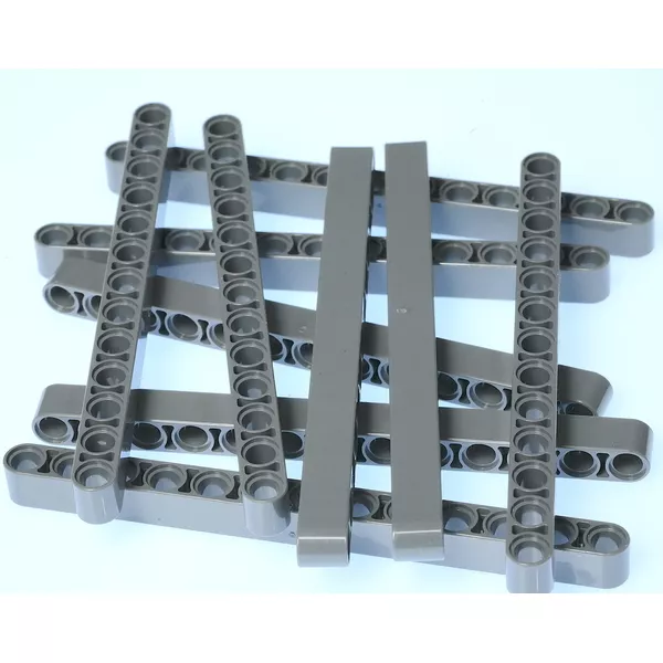 Детали 4522937-10 Балка Technic 1 x 13 толстая тёмно-серая, деталь 4522937, набор 10 шт (Фото 6)