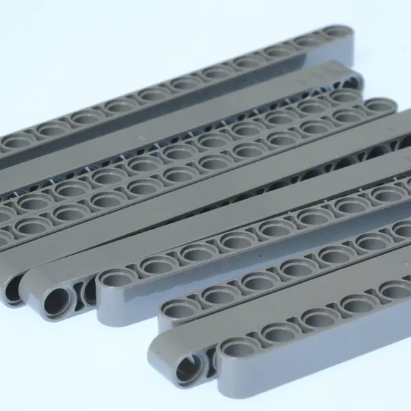 Детали 4522937-10 Балка Technic 1 x 13 толстая тёмно-серая, деталь 4522937, набор 10 шт (Фото 1)