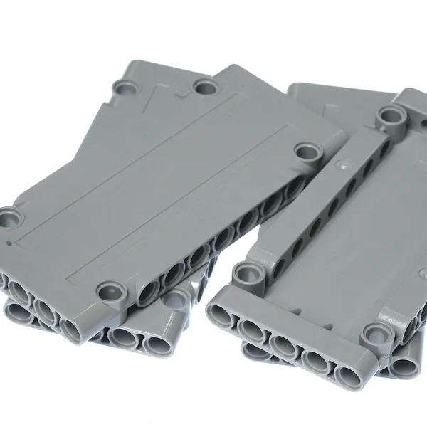 Детали 4621555-4 Панель Technic 5 x 11 x 1 светло-серая, деталь 4621555, набор 4 шт (Фото 1)