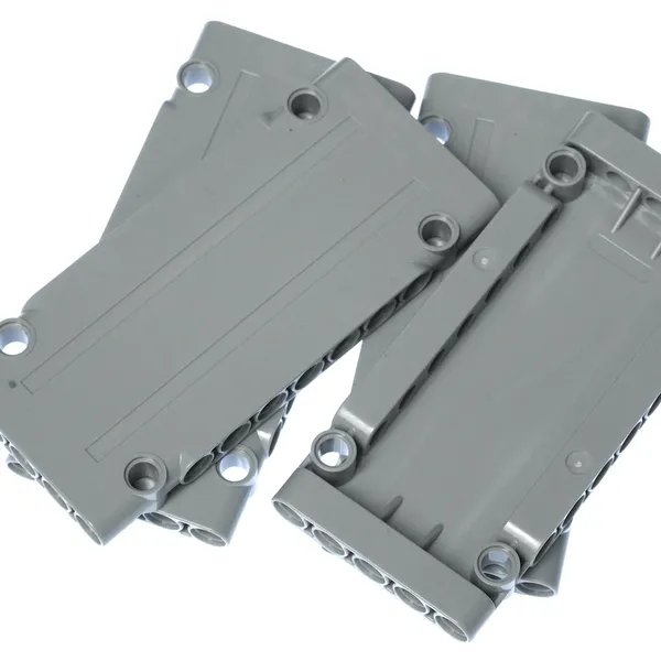 Детали 4621555-4 Панель Technic 5 x 11 x 1 светло-серая, деталь 4621555, набор 4 шт (Фото 3)