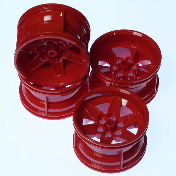 Детали 6149984-4 Диски Technic 56 мм x 34 мм красные, детали 15038 / 6149984 / 6276853, набор 4 шт (Фото 2)