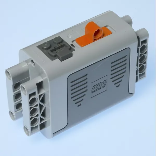 Детали 6171037 Батарейный блок Technic 9V PF с оранжевым переключателем, детали 59510c01 / 4506078 / 6074147 / 6171037 / 6236269 / 6257768, 1 шт