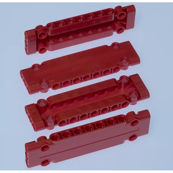 Детали 6224922-4 Панель Technic 3 x 11 x 1 красная, деталь 6224922, набор 4 шт (Фото 4)