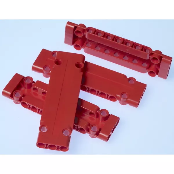Детали 6224922-4 Панель Technic 3 x 11 x 1 красная, деталь 6224922, набор 4 шт (Фото 5)