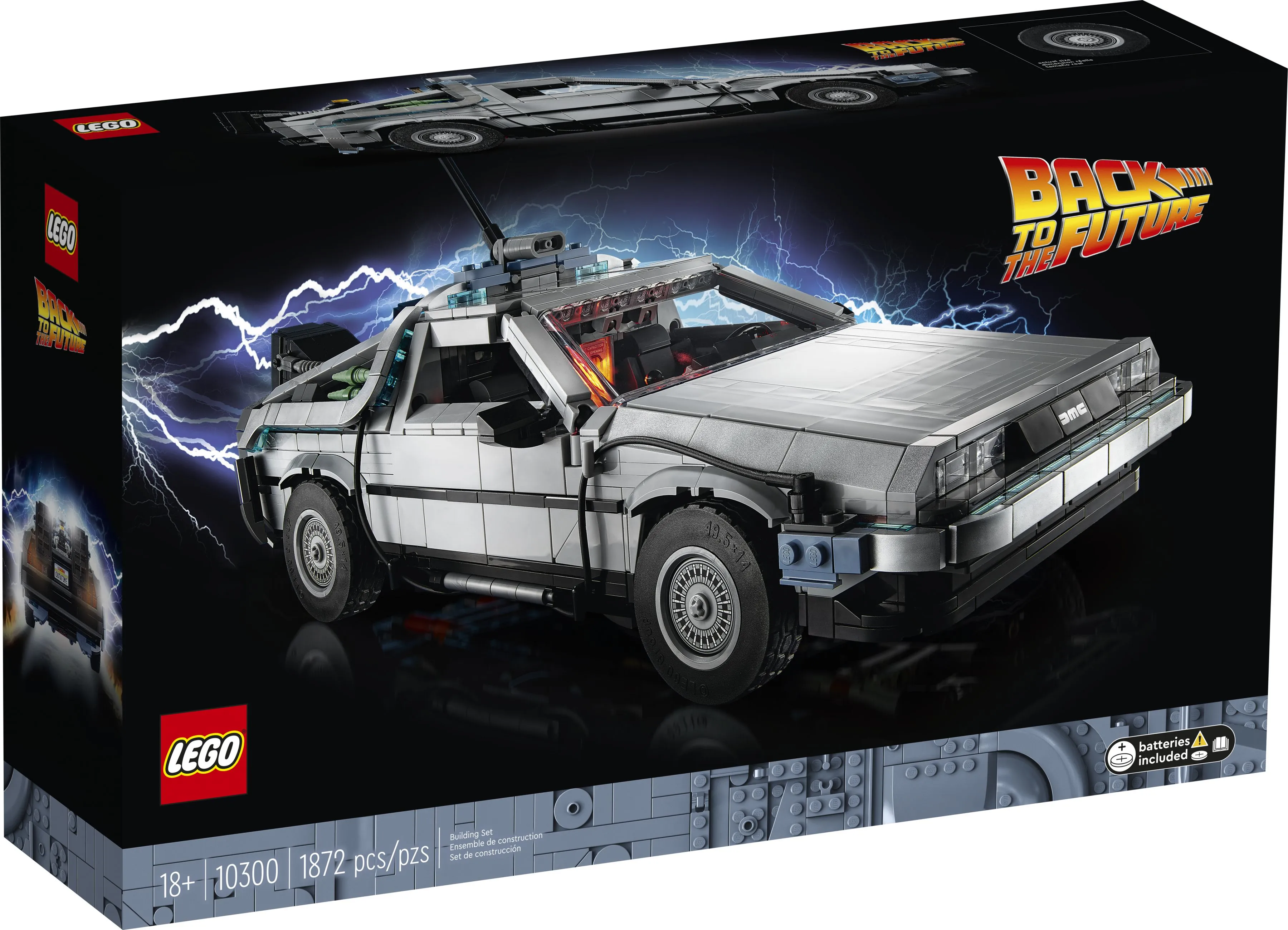 Конструктор LEGO ICONS 10300 Машина времени DeLorean Назад в будущее