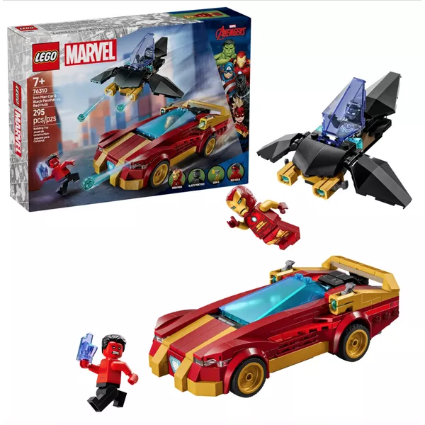 Marvel Super Heroes 76310 Машина Железного Человека и Черная Пантера против Красного Халка