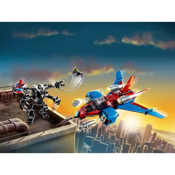 Super Heroes 76150 Реактивный самолёт Человека-Паука против Робота Венома (Фото 3)