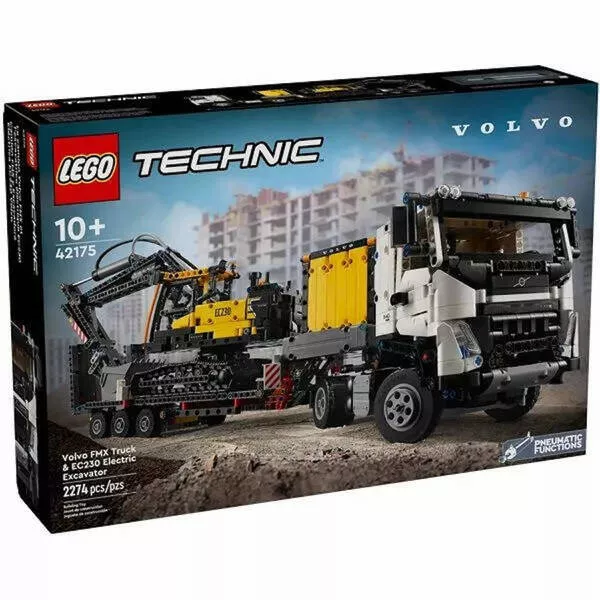 Technic 42175 Грузовик Volvo FMX и электрический экскаватор EC230